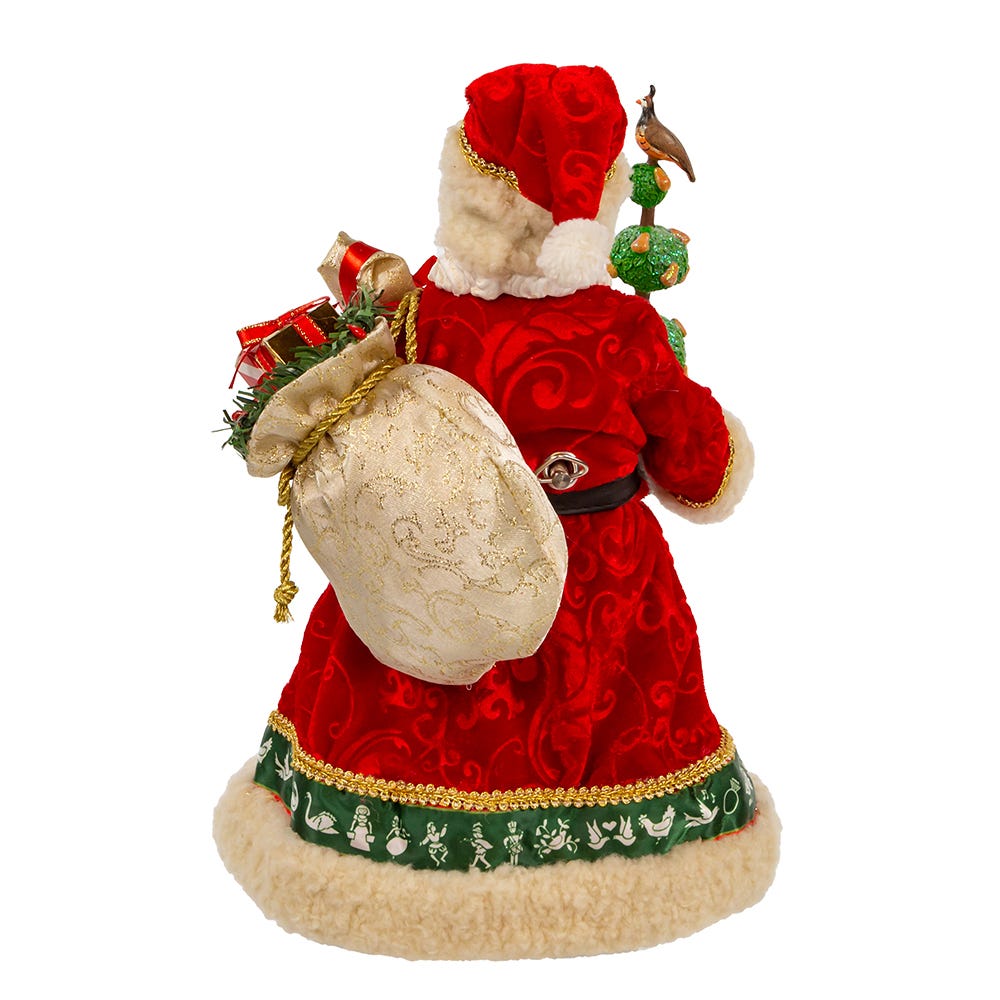 Kurt Adler 10.5-Inch Fabriché Musical 12 Days of Christmas Santa